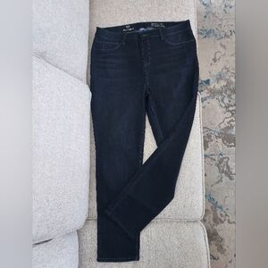 Women's dark denim jeans Hot in Hollywood Pull on slim Leg Ankle 1X